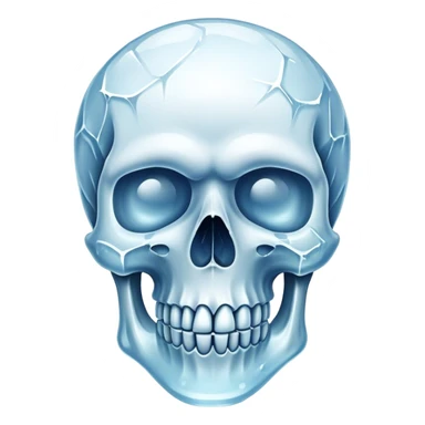 A skull that’s freezing cold with ice  sticker