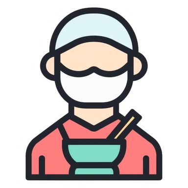 Pharmacist professional with mortar and pestle sticker