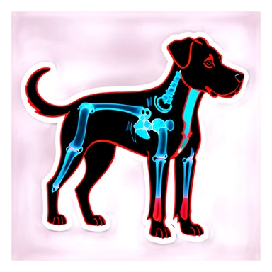 Dog X-rays sticker