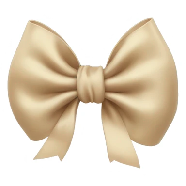 Beige bow sticker