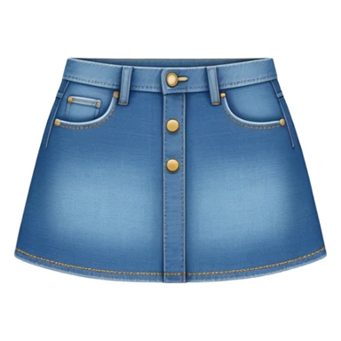 super realistic medium denim mini skirt sticker