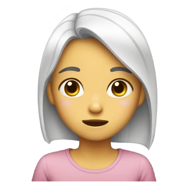 Crying girl smiling  sticker