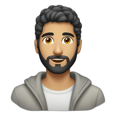 young Arab man with a thick beard sticker