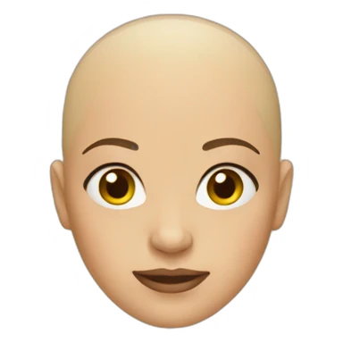 Bald woman  sticker
