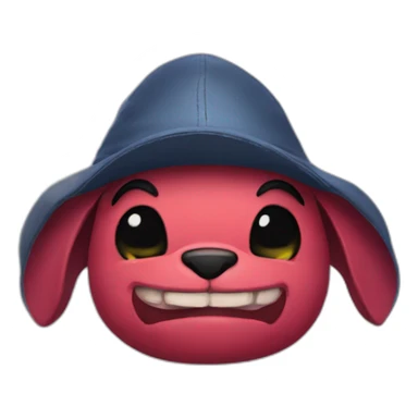 Stitch disney with a witcher hat sticker