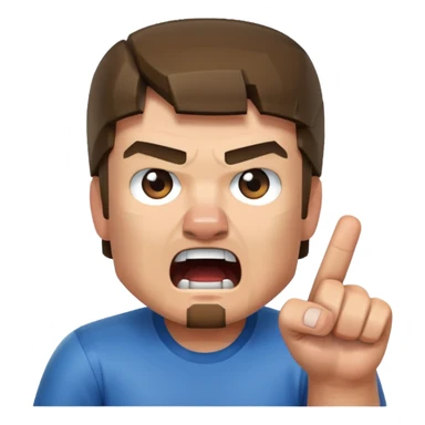 Steve from Minecraft shouts "сосали!?" sticker