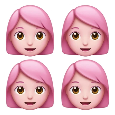 Mini emojis of pink stanley sticker