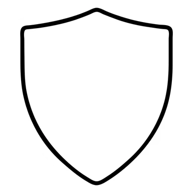 shield icon, clean and simple, outlined style sticker