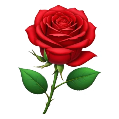 A red rose emoji sticker