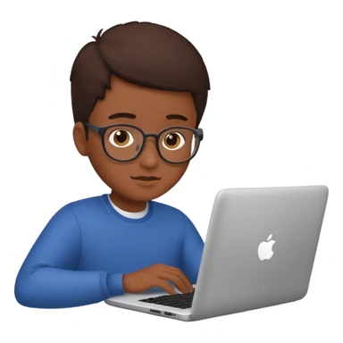 a student working in a laptop sticker