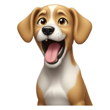 Very excited dog sticker