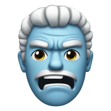 Angry freezing emoticon sticker
