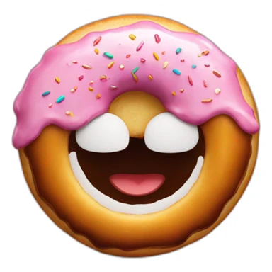 happy donut sticker