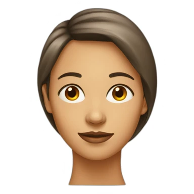 full-face female profile with a hump in the nose sticker