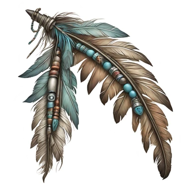 Indian feather tattoo  sticker