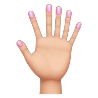 Pinky finger with long nail sticker
