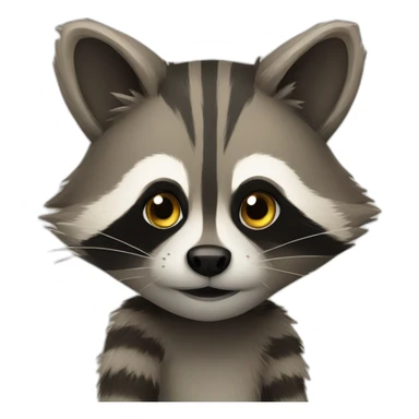 raccoon and a house sticker