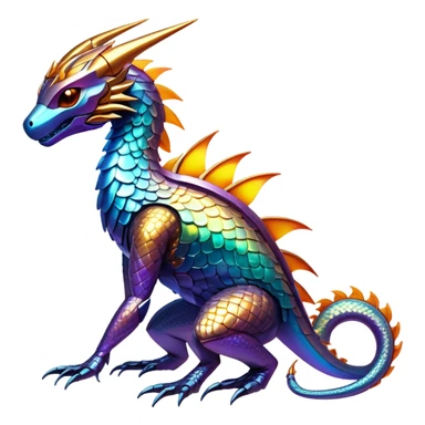  Epic legendary warm-colored fiery sunny rare glowing mechanical Shiny sparkly transparent bioluminescent luminescent vibrant bright pastel dark exotic iridescent colorful gradients futuristic modern metallic glossy glittery fantasy-cyber-Fakémon-Vernid-creature sticker