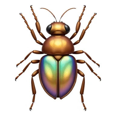 glitter insect cheap brown sticker