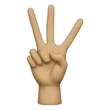 mannequin wood hand peace sign sticker