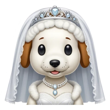 dog snoopy as a bride sticker