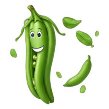 Happy green bean sticker