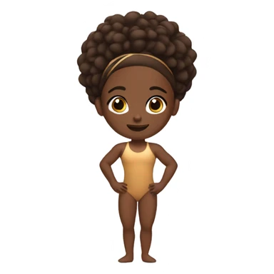 Brown skin gymnast  sticker