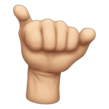really ugly wrinkly hand thumbs down sticker