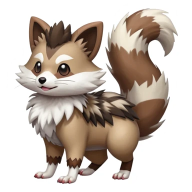  Zigzagoon-Furret-Rockruff-Hybrid (Full body) sticker