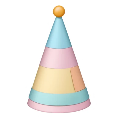 birthday hat pastel colors sticker