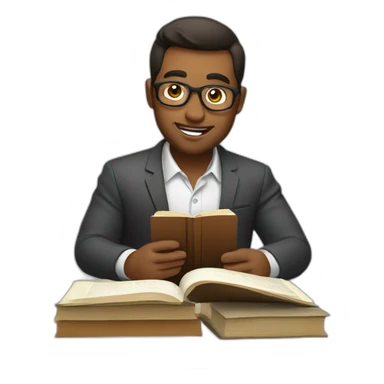 entrepreneur reading a book sticker