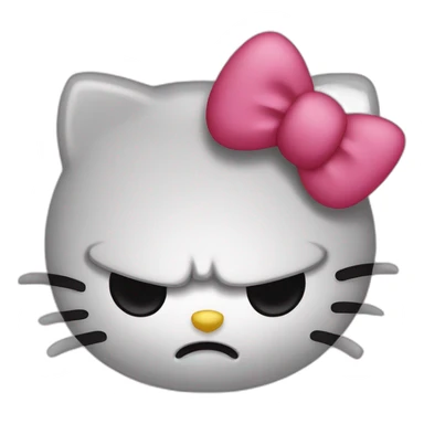 Angry hello kitty  sticker
