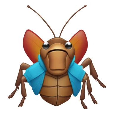 Cockroach wearing shorts sticker