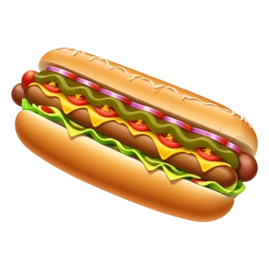 Chicago style hot dog sticker