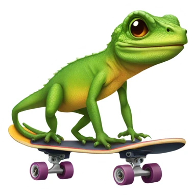 Lizard riding a skateboard  sticker