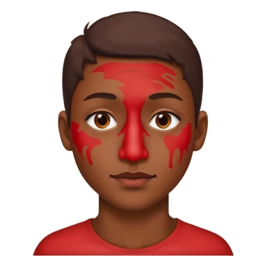 Paint on nose, half body, only nose. sticker