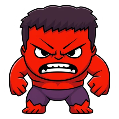 angry Red Hulk sticker