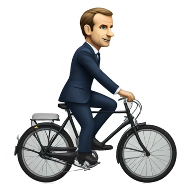 Macron sur un velo sticker
