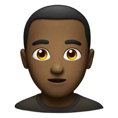 emoji with a dark eyes staring sticker