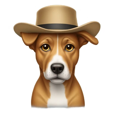 Dog wearing a big hat  sticker