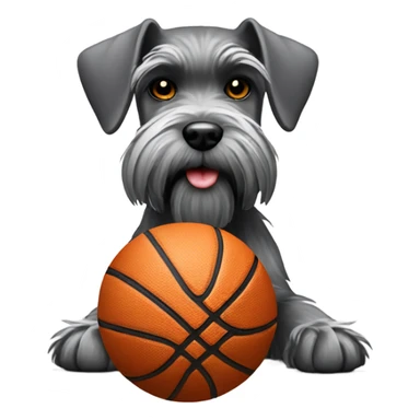 Schnauzer shooting a basketball  sticker