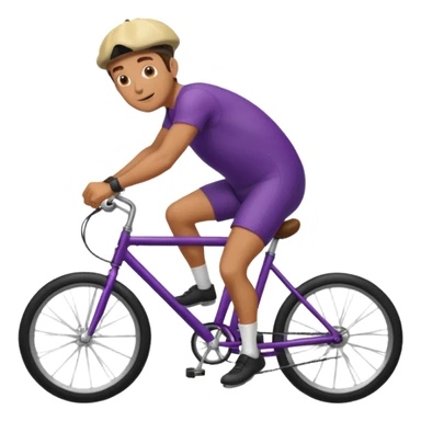 Guy riding a eggplant like a bicycle sticker