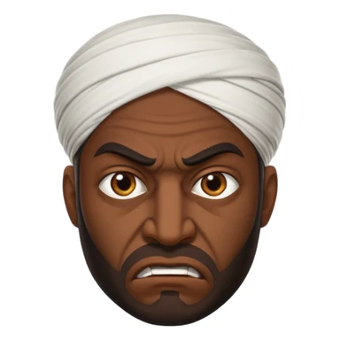 in profile, angry Iranian sticker