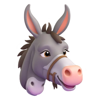 sad blue donkey sticker