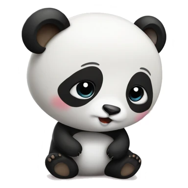 Panda in love sticker