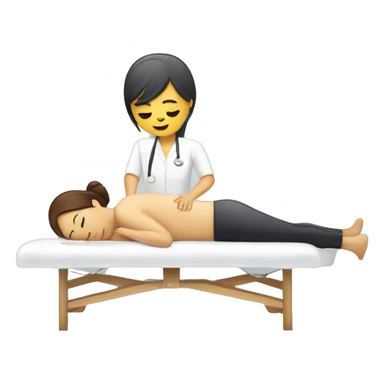 Massage table and therapist sticker