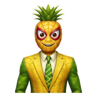 spiderman in pineapple theme sticker