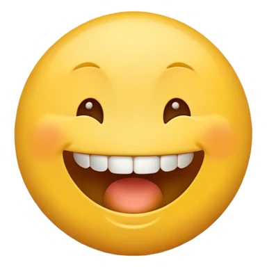 Yellow emoji face with overbite sticker