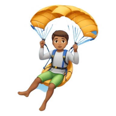 Boy parasailing with long sleeved shirt sticker