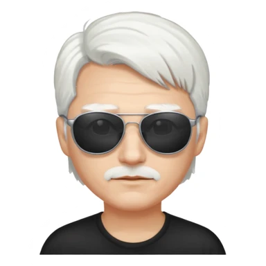 😁 with sunglasses white hair sticker